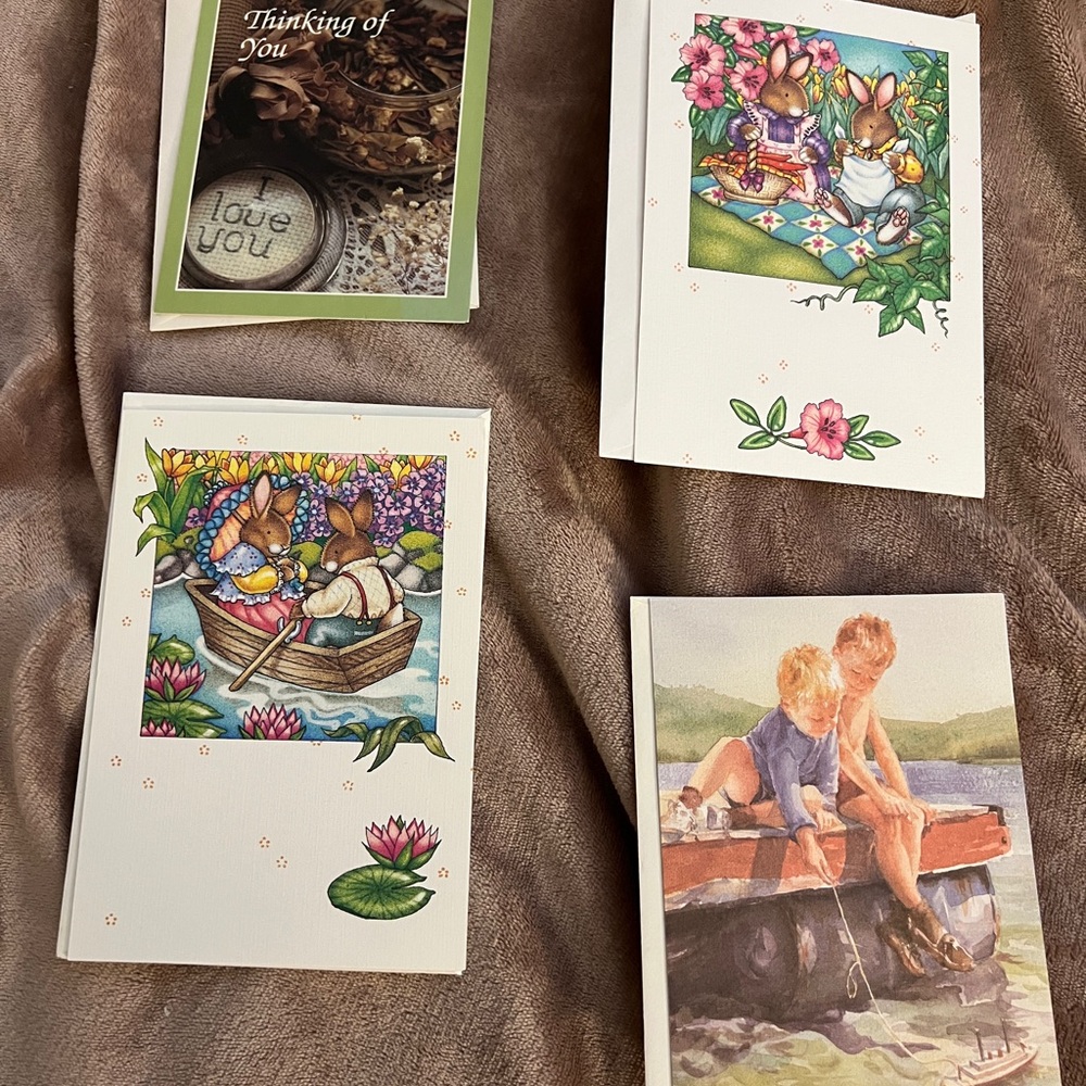 Set of 4 Vintage “Thinking of You” Cards
